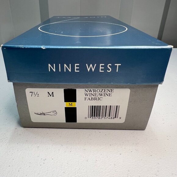 Nine West Rozene Wine Mary Jane Style Flats Size 7.5 M Slip On Drivers Classic - Picture 2 of 10